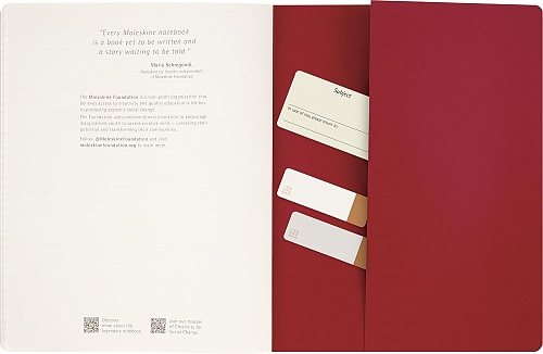 Zeszyt Moleskine Student Cahier XXL (21.6X27.9 cm) w Linie Czerwony/Szkarłatny (Moleskine Student XXL Ruled Scarled Red Soft Cover) - 8056999276874